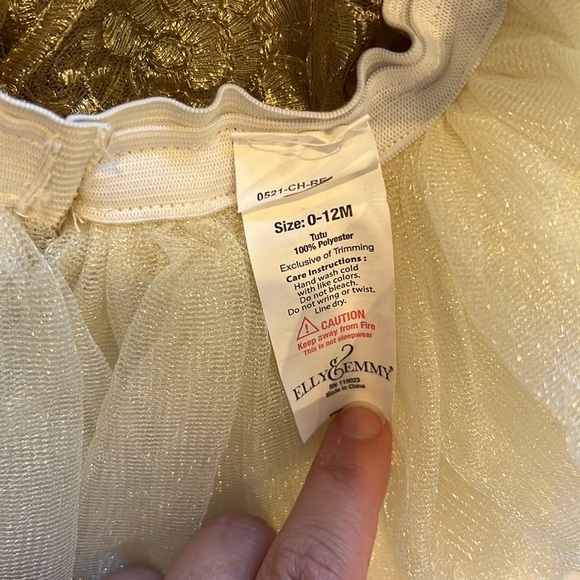 Gold 0-12 Month Tutu Like New Condition - Picture 5 of 6
